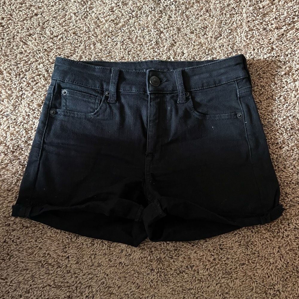 Black American Eagle Jean Shorts